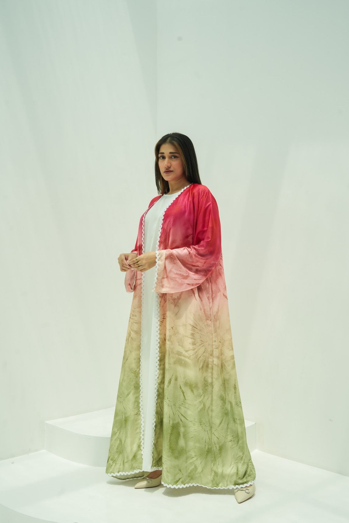 Blush Marble Elegance Abaya