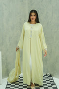 Lemon Pearl Lace Abaya