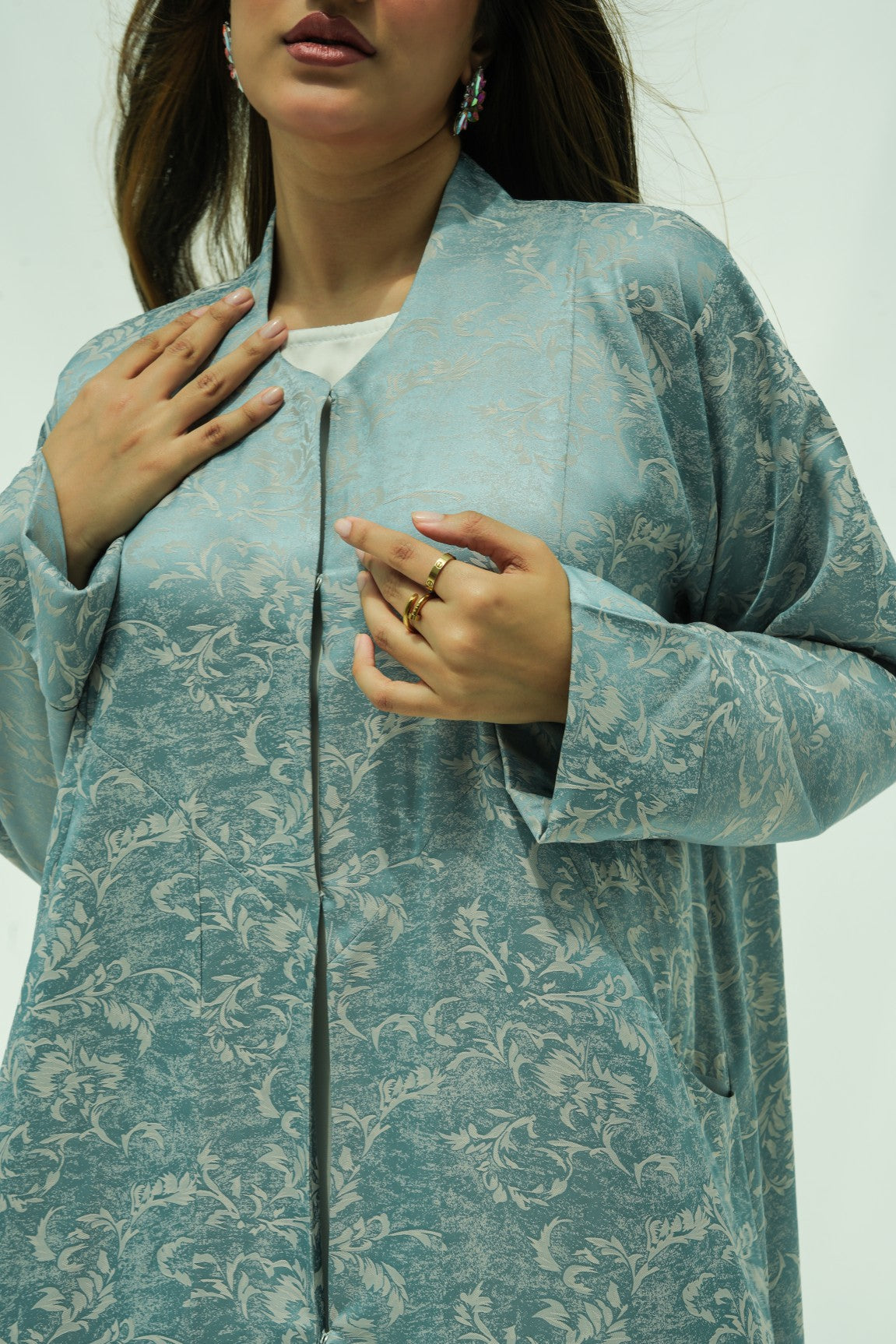 Ocean Breeze Floral Abaya