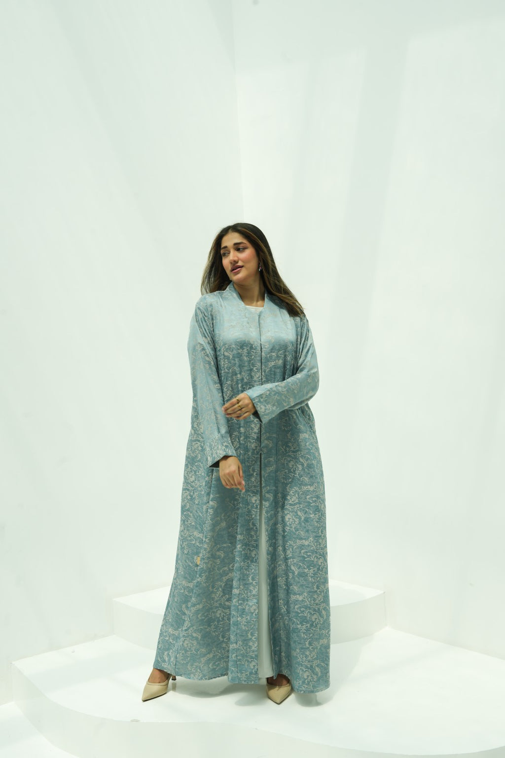Ocean Breeze Floral Abaya