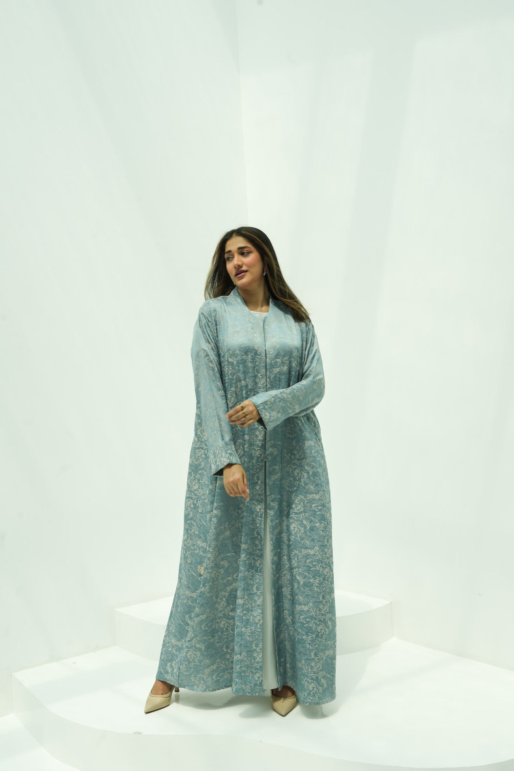 Ocean Breeze Floral Abaya