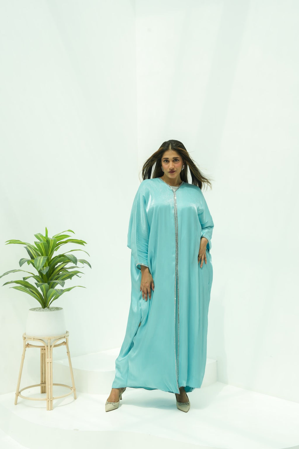 Aqua Crystal Breeze Abaya