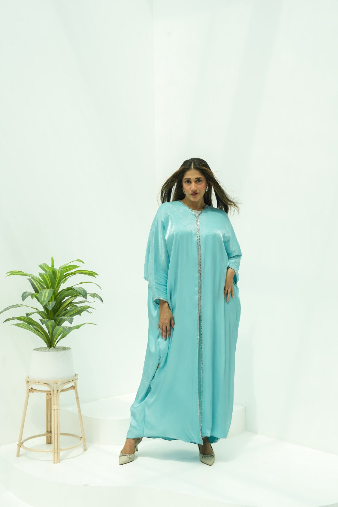 Aqua Crystal Breeze Abaya