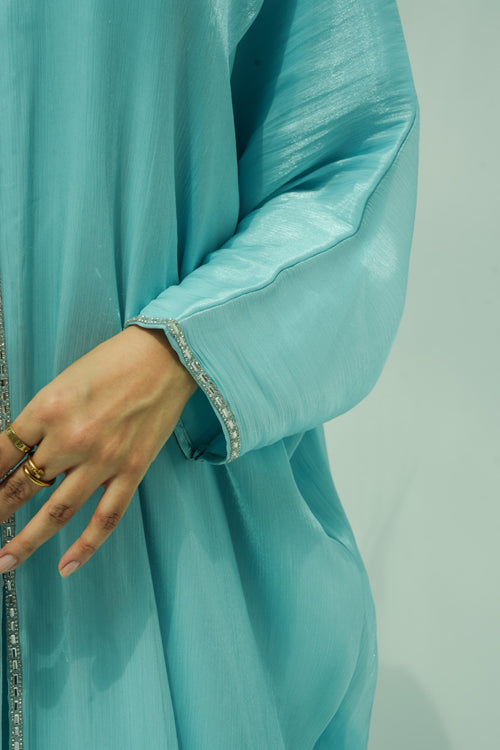 Aqua Crystal Breeze Abaya
