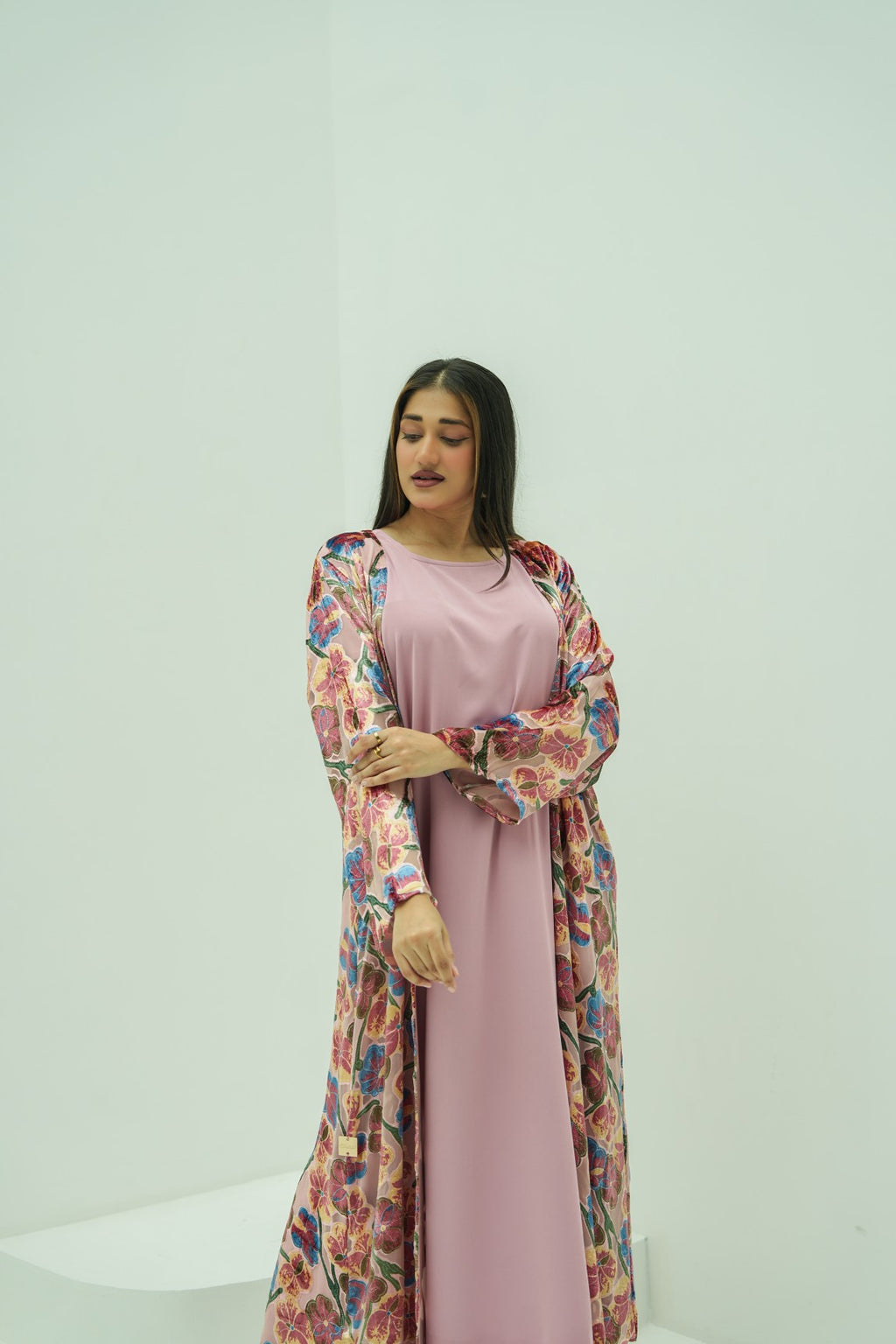 Blush Floral Bloom Abaya