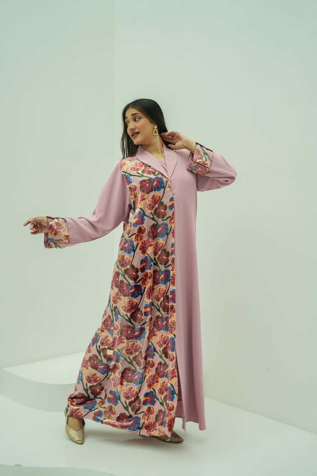 Pink Blossom Abaya