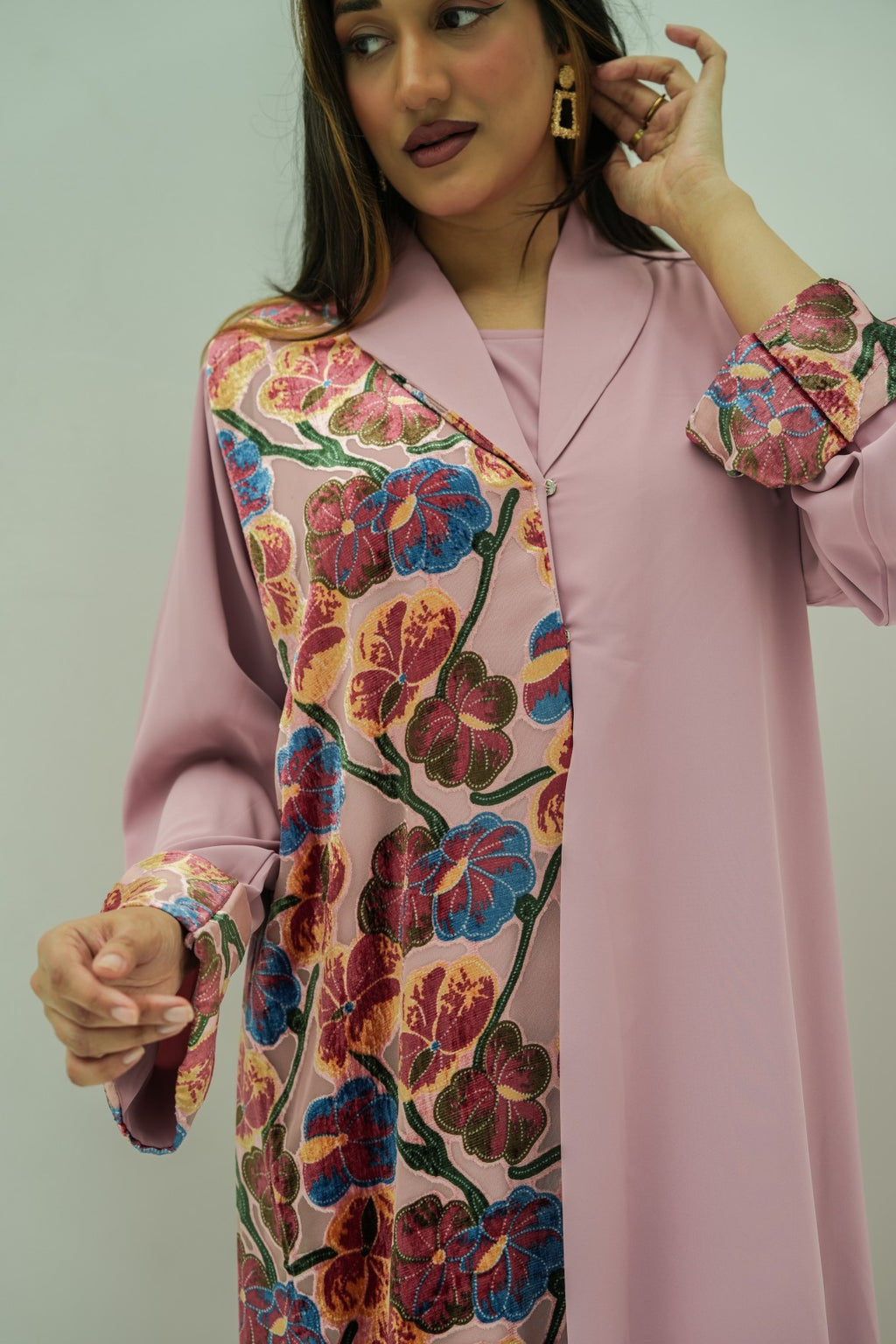 Pink Blossom Abaya