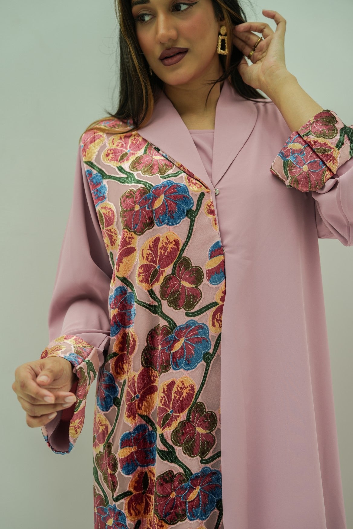 Pink Blossom Abaya