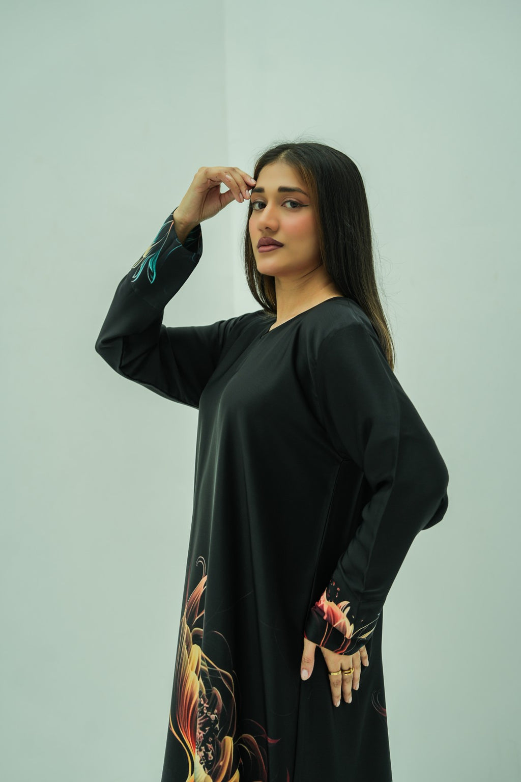 Black Orchid Abaya